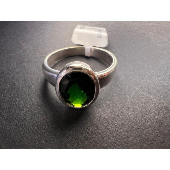 NEW Chrome tourmaline sterling silver ring size 7.5 - Picture 1 of 16